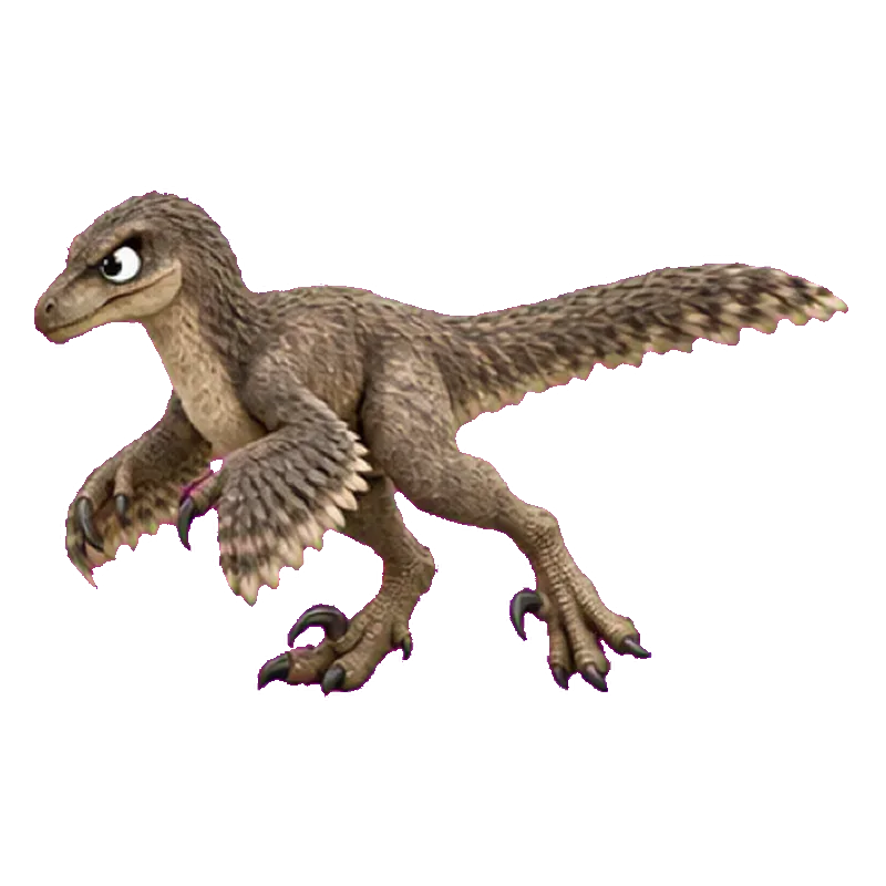 Utahraptor (Utahraptor ostrommaysorum) con ojos saltones, ilustración de GabSolf