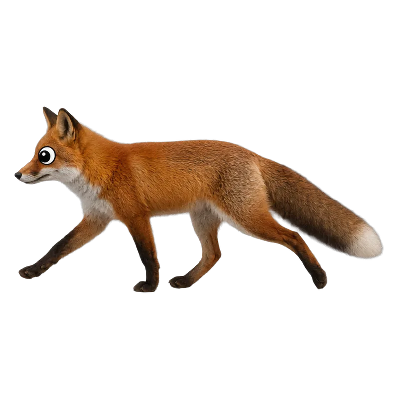 Zorro rojo (Vulpes vulpes) con ojos saltones, ilustración de GabSolf