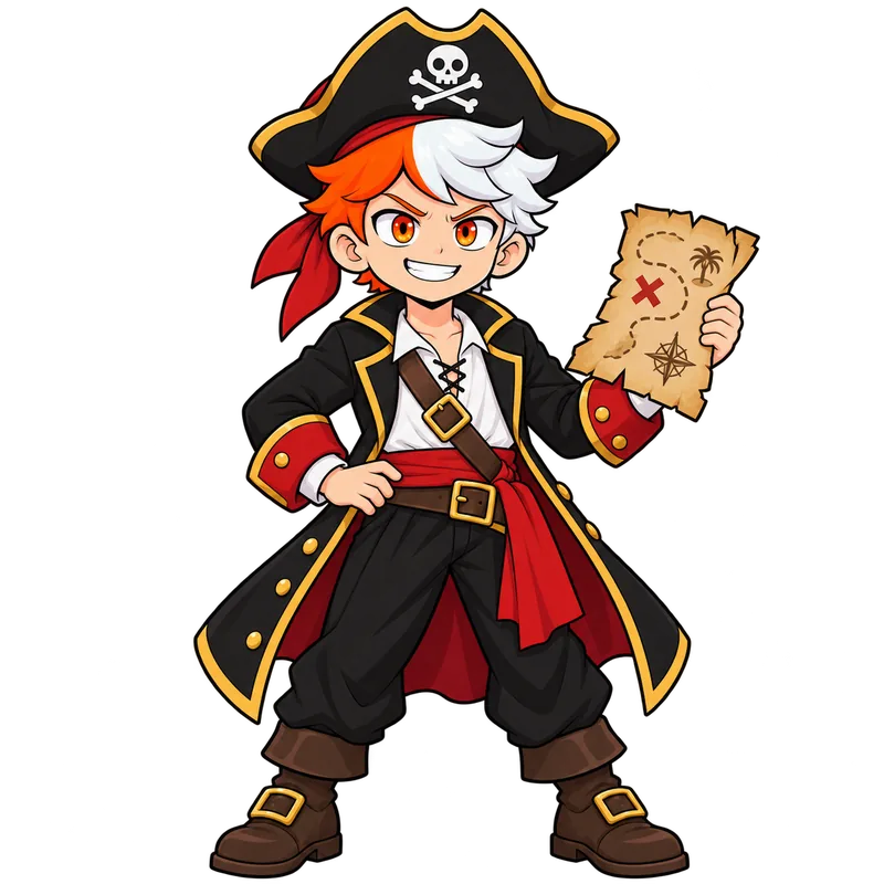 Gabs pirata con mapa